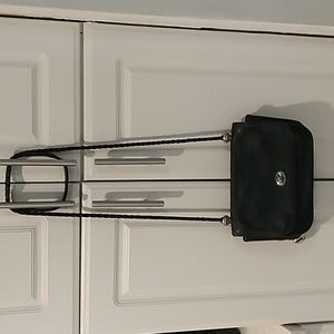 Brighton Vintage Black Leather Crossbody/ Shoulder Bag